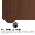 thumbnail image 4 of VIVO Dark Walnut 71 x 36 inch Universal Table Top for Sit to Stand Desk Frames, 4 of 8