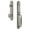 Satin Nickel, variant on Grandeur Arc F Grip Dummy Handleset with Windsor Knob