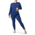 thumbnail image 2 of Fruit of the Loom Women's & Women's Plus Stretch Fleece Thermal Top and Bottom Set, 2 of 16