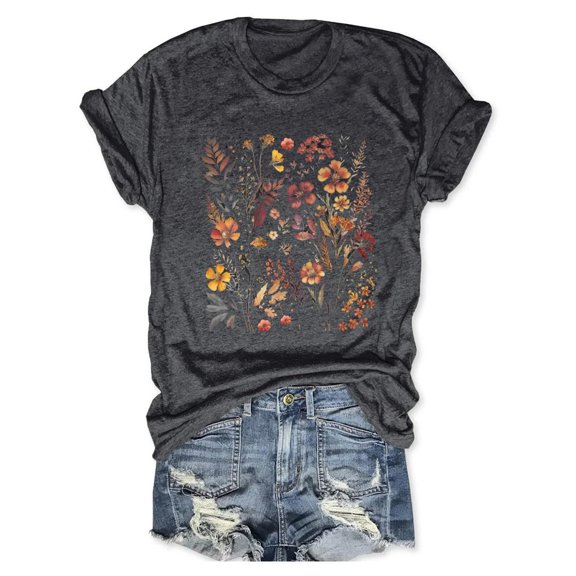 Graphic Tees for Women T-Shirt for Women'short Sleeve Crew Neck Print Top Casual Daily Wear Purple XL