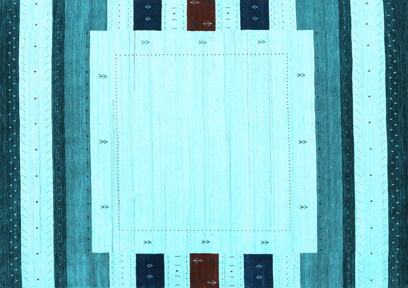 Ahgly Company Indoor Rectangle Solid Light Blue Modern Area Rugs, 4' x