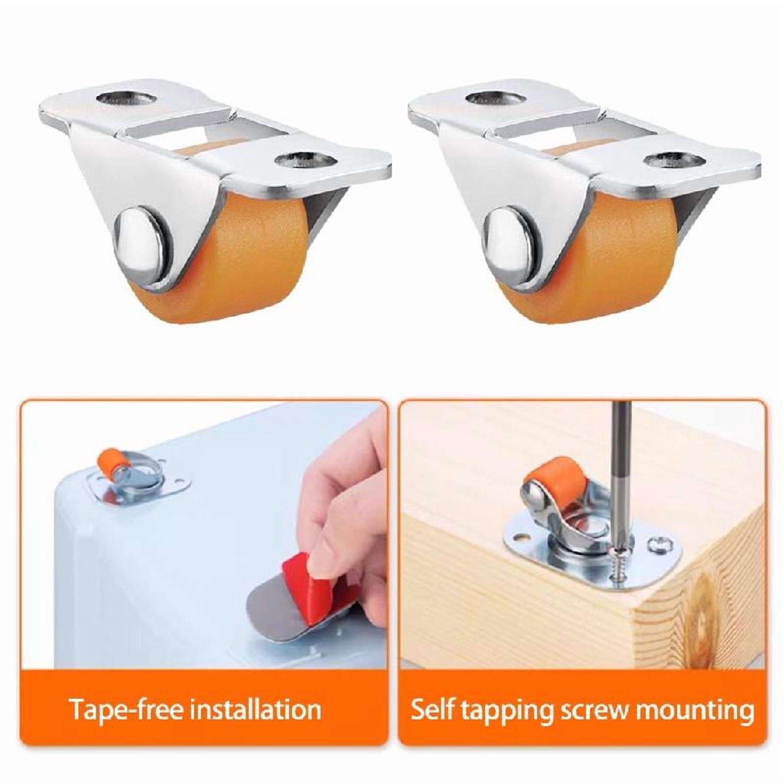 4pcs Small Furniture Casters Rubber Wheel Floor Protections for Easy Movement Of Small Furniture