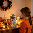 thumbnail image 6 of SUYOLL Halloween Decorations Resin Tombstone Figurine,Single Skull Gravestone Desktop Ornament For Table Shelf Mantel Home Indoor Halloween Party,Spooky Gothic Holiday Scene Display Decor, 6 of 7