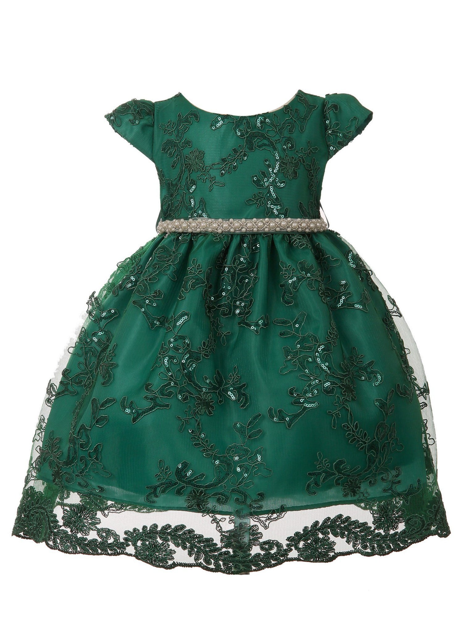 hunter green baby dress