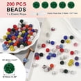 thumbnail image 2 of Rhinestone Beads for Jewelry Making, Shiny Round Disco Ball Beads Emerald 200 Pcs, 2 of 6