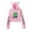 Pink, variant on The Headliners Cat ear hoodie with popular pattern casual women's short hoodie sportswear