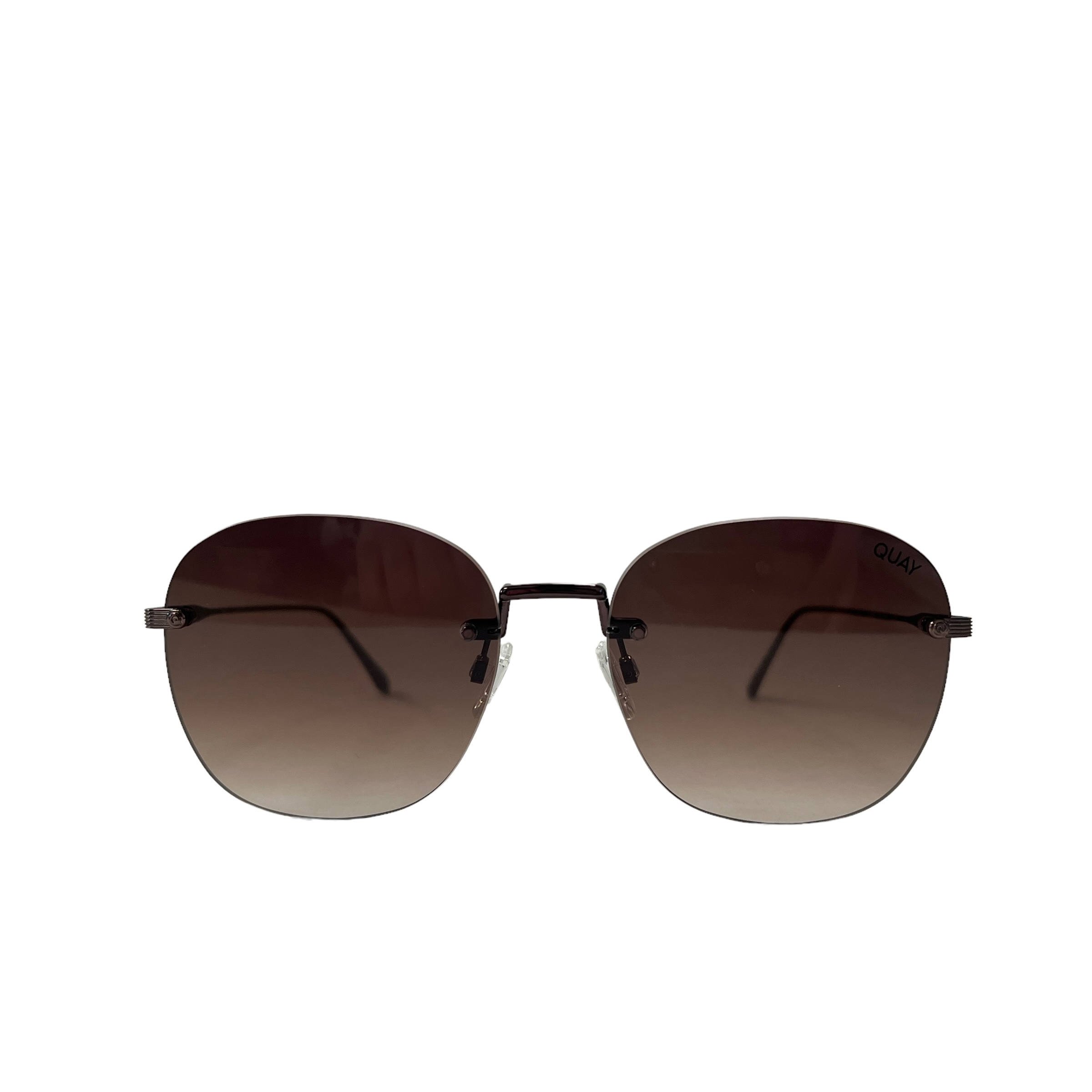Quay Jezabell Rimless Black Sunglasses Amazon.com: QUAY - Womens Sunglasses, Round Lenses with UV  main image 3