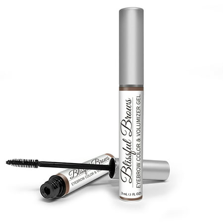 Blissful Brows by Hairgenics  One Step Long Lasting Tinted Eyebrow Gel Infused with Fibers for Thick and Full Brows (Dark