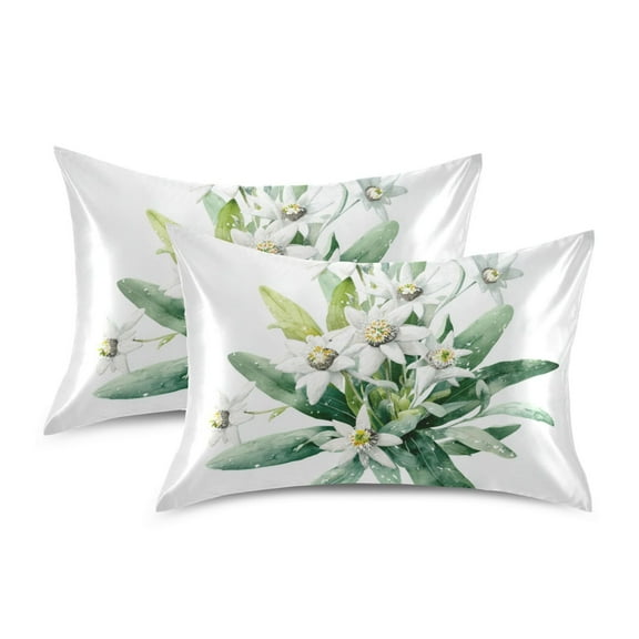 Silky Satin Standard Pillowcases For Hair And Skin Watercolor Hand-drawn