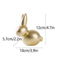 thumbnail image 3 of Lunxisen 1 Pcs Resin Easter Figurine Home Decor Centerpiece Holiday Tabletop Ornament Handcrafted Decorative Accent, 3 of 7