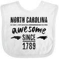 thumbnail image 3 of Inktastic North Carolina Awesome Since 1789 Boys or Girls Baby Bib, 3 of 4