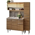 thumbnail image 1 of Mueble de Cocina Compacta Madesa Emilly 137 cm con Tarja de Acero Inoxidable, 1 of 10