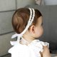 thumbnail image 1 of Conjunto de diademas de flores para niña, banda elástica suave para el cabello, envolturas de encaje para recién nacidos, bebés y niños pequeños, perfecto para bautizo y bautismo, 1 of 5