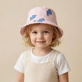 thumbnail image 2 of Oiyii Toddler Boys Printed Bucket Hats All‑Over‑Dinosaur‑Print Outdoor Sun Hats, Pink, 2 of 4