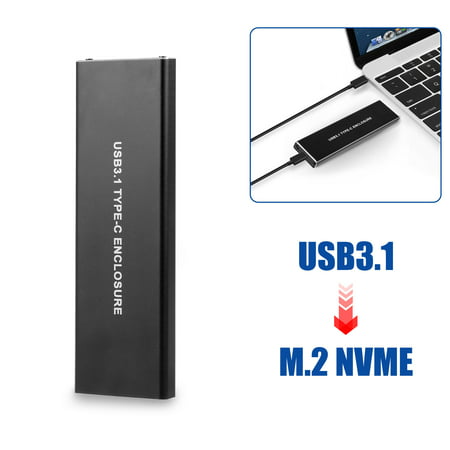Hard Drive Case, EEEKit High Speed 10Gbps Aluminum NVMe PCIE USB3.1 HDD Enclosure M.2 to USB Type C 3.1 Hard Disk Drive
