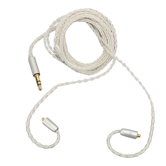 Cable de repuesto Para auriculares de cobre plateado Bling Bling trenzado de 8 hilos Para SE215 SE315 UE900 120 cm