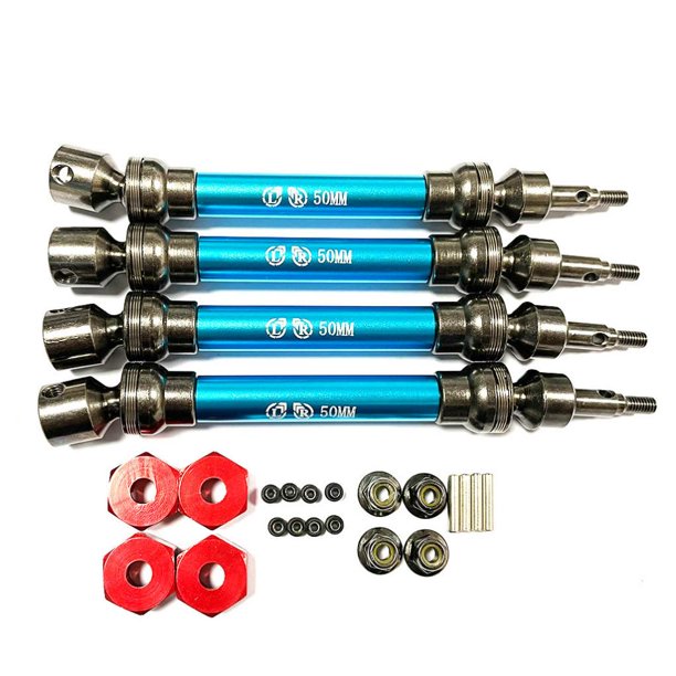 Vogacara RCGOFFLOW 4 Uds. Montaje hexagonal de rueda fuerte de acero para adaptador 1/10 ARRMA SENTON 3S RC pieza de coche RC accesorios de Kits de construcción modelo Azul