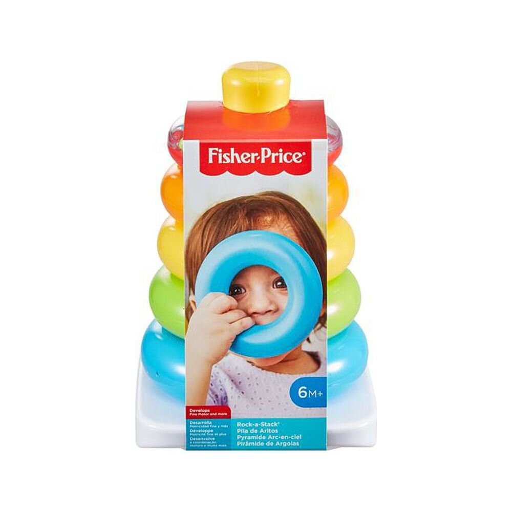 Fisher-Price Rock-a-Stack Ring Stacking Toy with Roly-Poly Base for Infants - image 6 of 6