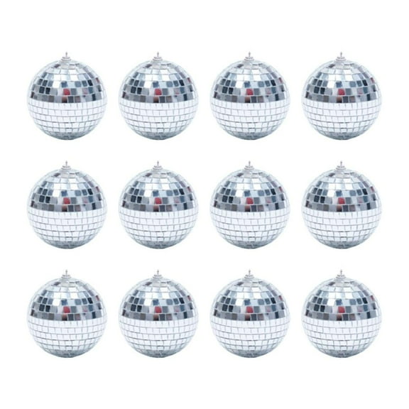 Enlightened 12Pcs Mini Disco Mirror Ball Christmas Tree Bauble Home Party Decoration