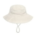 thumbnail image 5 of Besolor Toddler Baby Sun Hat Boy Girl Summer Cotton Bucket Hat Kids Adjustable Sun Protection Wide Brim Beach Hat, 5 of 8