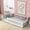 White, variant on Sailvan Twin Floor Bed with Safety Guardrails,Solid Rubber Wood Fence Kids Bed Frame Grey