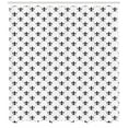 thumbnail image 3 of Ambesonne Fleur De Lis Shower Curtain, Abstract Lily Dots, 69"Wx84"L, Black White, 3 of 3