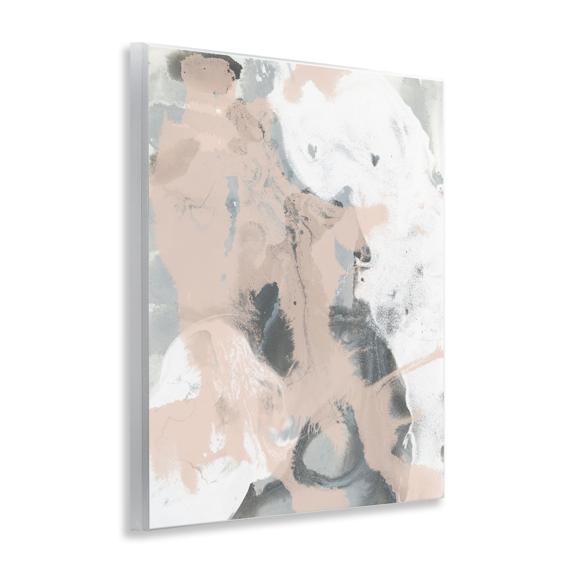 Stupell Industries Beige & Grey Splash Abstract Painting Unframed Art Print Wall Art, 11 x 14