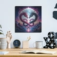 thumbnail image 6 of Luxe Metal Art 'Two Dragons 3' by Rey Klimt Metal Wall Art, 12" x 12", 6 of 9