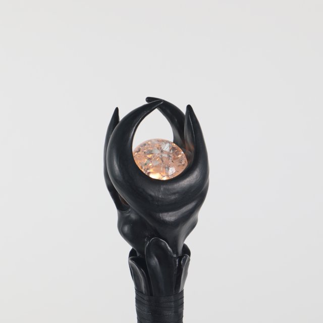 Accesorios de Cosplay de Anime nuevo maléfica, varita mágica de bruja, cetro de PVC, bastón LED, bastón para caminar, fiesta, Halloween, Carnavalluz amarilla Deng Xun unisex