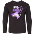 thumbnail image 3 of Inktastic I Wear Purple For Myself Lupus Awareness Long Sleeve Youth T-Shirt, 3 of 5