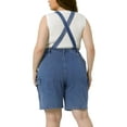 thumbnail image 4 of DARING DIVA Women's Plus Denim Cargo Adjustable Strap Jeans Pants 3X Gray Blue, 4 of 6