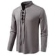 thumbnail image 2 of pstuiky manga larga de hombre, Cárdigan informal de manga larga con cuello alto y tirantes ajustables para hombre camisetas de hombre m, 2 of 9