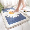 thumbnail image 2 of Azul 40*60cm Tapis De Bain Antidrapant Lavable Coussinets Paillassons Tapis De Douche Tapis De Baignoire Avec Motif De Marguerite, 2 of 5