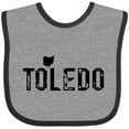 thumbnail image 3 of Inktastic Toledo, Ohio Distressed Font Boys or Girls Baby Bib, 3 of 4