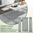 thumbnail image 6 of Topbuy Picnic Table Bench Set for 8 Person Outdoor Camping Table & 2 Benches with Metal Frame All-Weather Tabletop Grey, 6 of 10