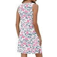 thumbnail image 4 of SYMOID Adult Womens Summer Casual Sleeveless Round Neck Printed Dress with Pockets for Multiple Occasions,Pink,Size L, 4 of 8