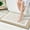 Beige and White, variant on Buganda Bathroom Rugs and Mats, Extra Soft and Absorbent Microfiber Bath Mats, Non-Slip Shaggy Bath Carpets, 16x24, Grey