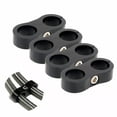 thumbnail image 3 of BUYISI 4Pcs 8An 10An Hose Separator Clamp Fuel Hose Line Black Aluminum Adapter New 8An, 3 of 4