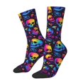thumbnail image 1 of Balery mushroom rainbow color Skull Calcetas Largas con Estampado para Hombre y Mujer – Suaves y Transpirables, Talla Única (US 5-11), 1 of 6