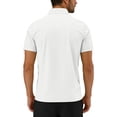 thumbnail image 6 of Men's & Big Short Sleeve Pullover Cage Jacket - Stretch Quick Dry, Quarter Zip, Mockneck Shirt Size L-8XL White, 6 of 9