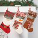 thumbnail image 1 of Ganfancp Medias de Navidad de Punto con Diseños de Papá Noel y Muñeco de Nieve Bolsas de Regalo Rojas Ideales para Colgar Del Árbol de Navidad Decoración Ofertas Del Día Sólo En Línea Medias de Navid, 1 of 7