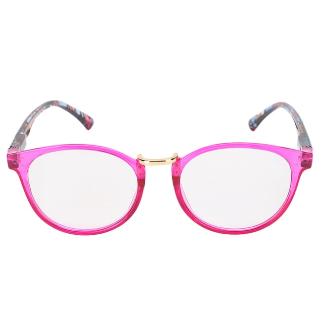 Gafas de lectura con bisagra de resorte para presbicia, gafas para hombres y mujeres con caja de almacenamiento+150 marco morado