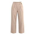 thumbnail image 4 of Sahpxhe Work Pants for Women High Elastic Waist Wide Leg Lightweight Dress Pants Casual Loose Business Office Trousers Khaki XL, 4 of 7