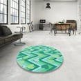 thumbnail image 3 of Ahgly Company Indoor Rectangle Patterned Turquoise Green Area Rugs, 3' x 5', 3 of 6