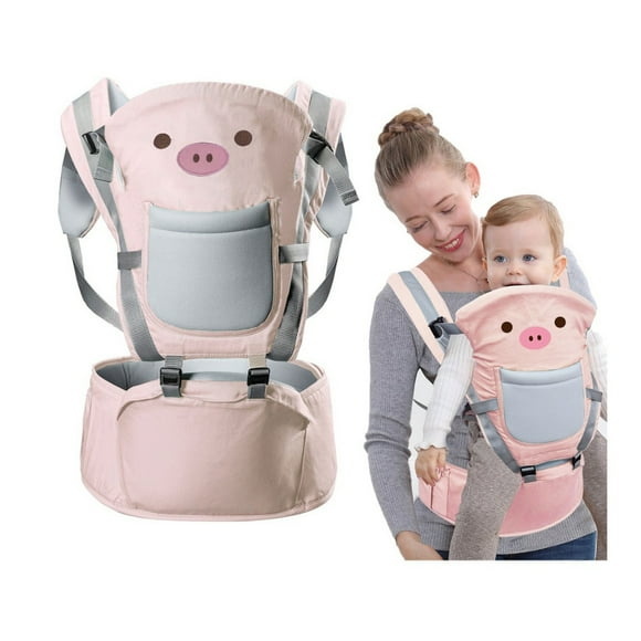 Canguro Cangurera Para Bebé 5 Posiciones Ergonómica Ecobaby Original Pink 100%Algodón