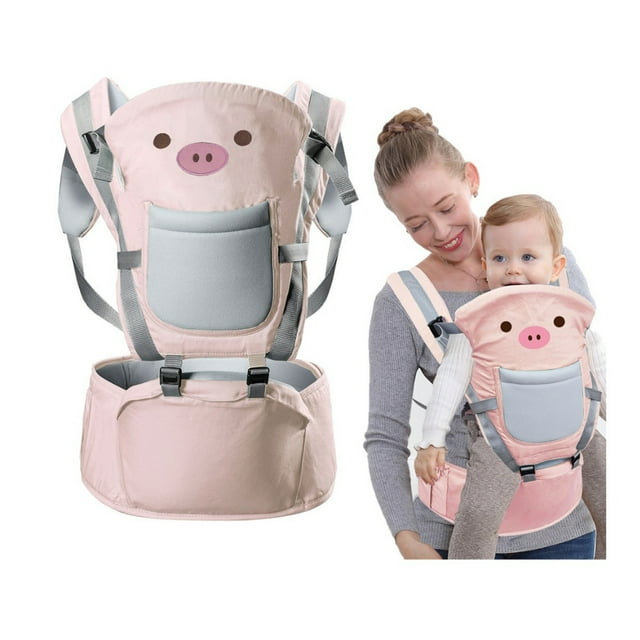 Canguro Cangurera Para Bebé 5 Posiciones Ergonómica Ecobaby Original Pink 100%Algodón