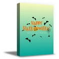 thumbnail image 1 of Awkward Styles Halloween Canvas Wall Art Pumpkin and Bats Home Decor Prints, 1 of 7