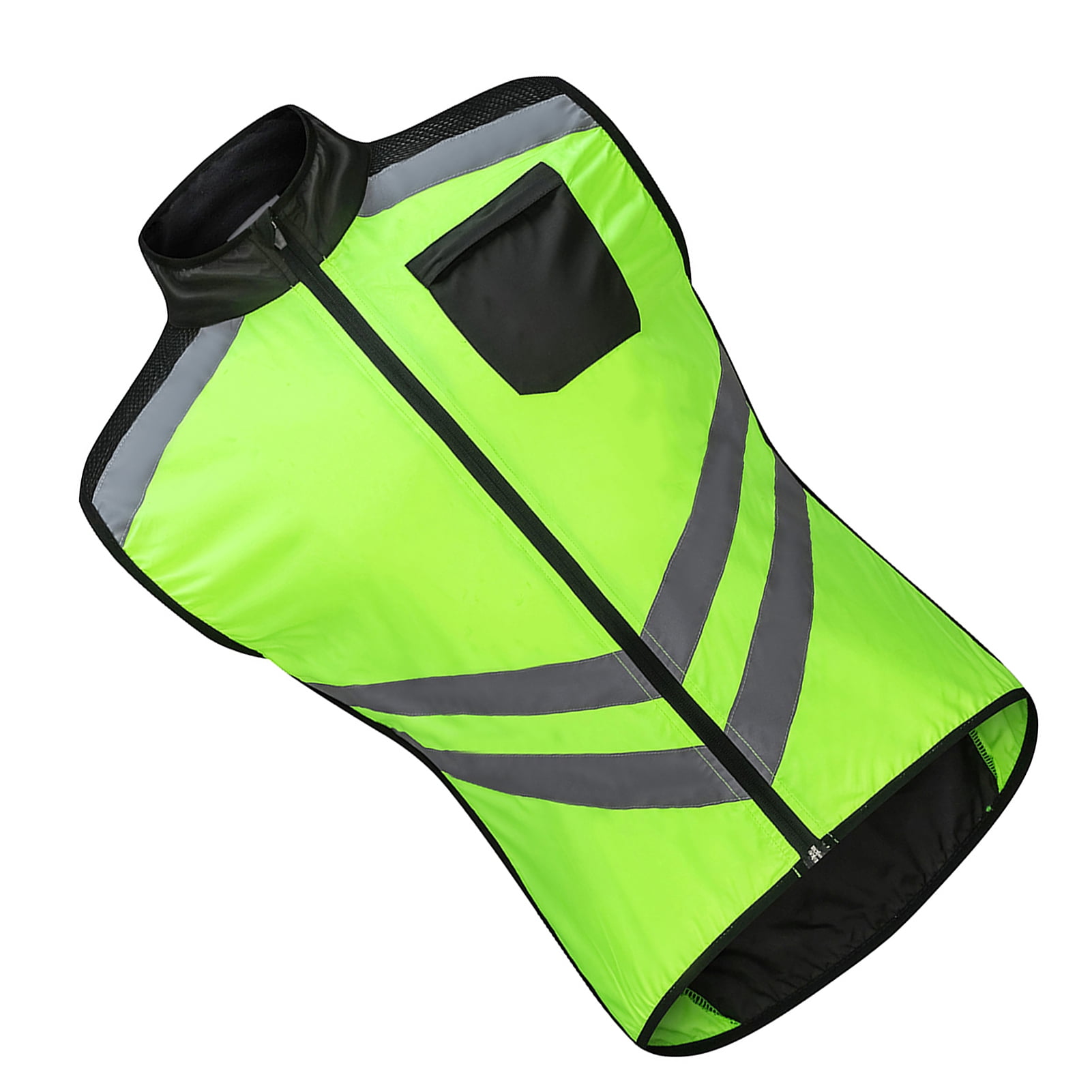 Vest Men Cycle Vest Foldable Quick Dry Breathable Reflective Sports Safety Bike Vest For Riding Running Jogging Hiking