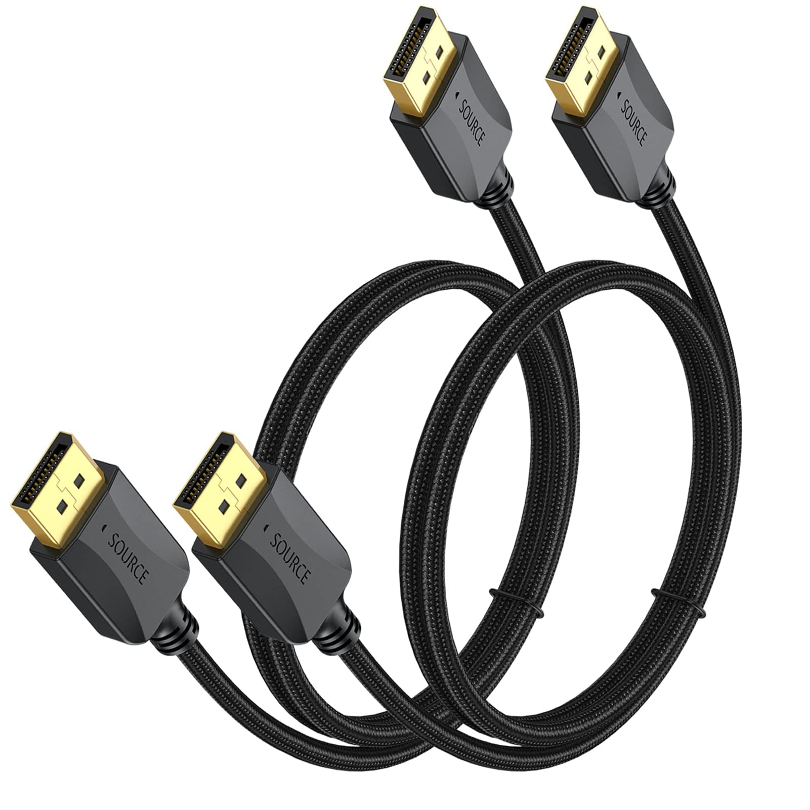 Displayport To Displayport Cable 1 5 Ft 2 Pack Dp Display Port Cable Adapter Male To Male 4k 2k 165hz 144hz For Computer Docking Station Monitor And More Walmart Com Displayport To Displayport Cable 1 5 Ft 2 Pack Dp Display Port Cable Adapter Male To Male 4k 2k 165hz 144hz For Computer Docking Station Monitor And More Walmart Com