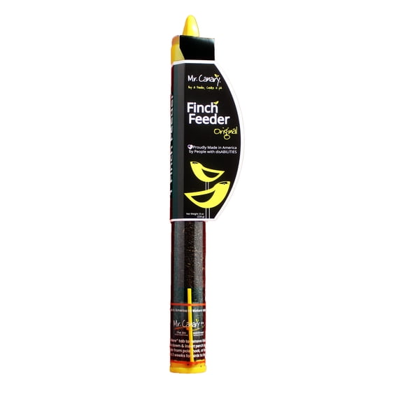 Mr. Canary Nyjer Finch Tube Feeder with 8oz Nyjer Seed